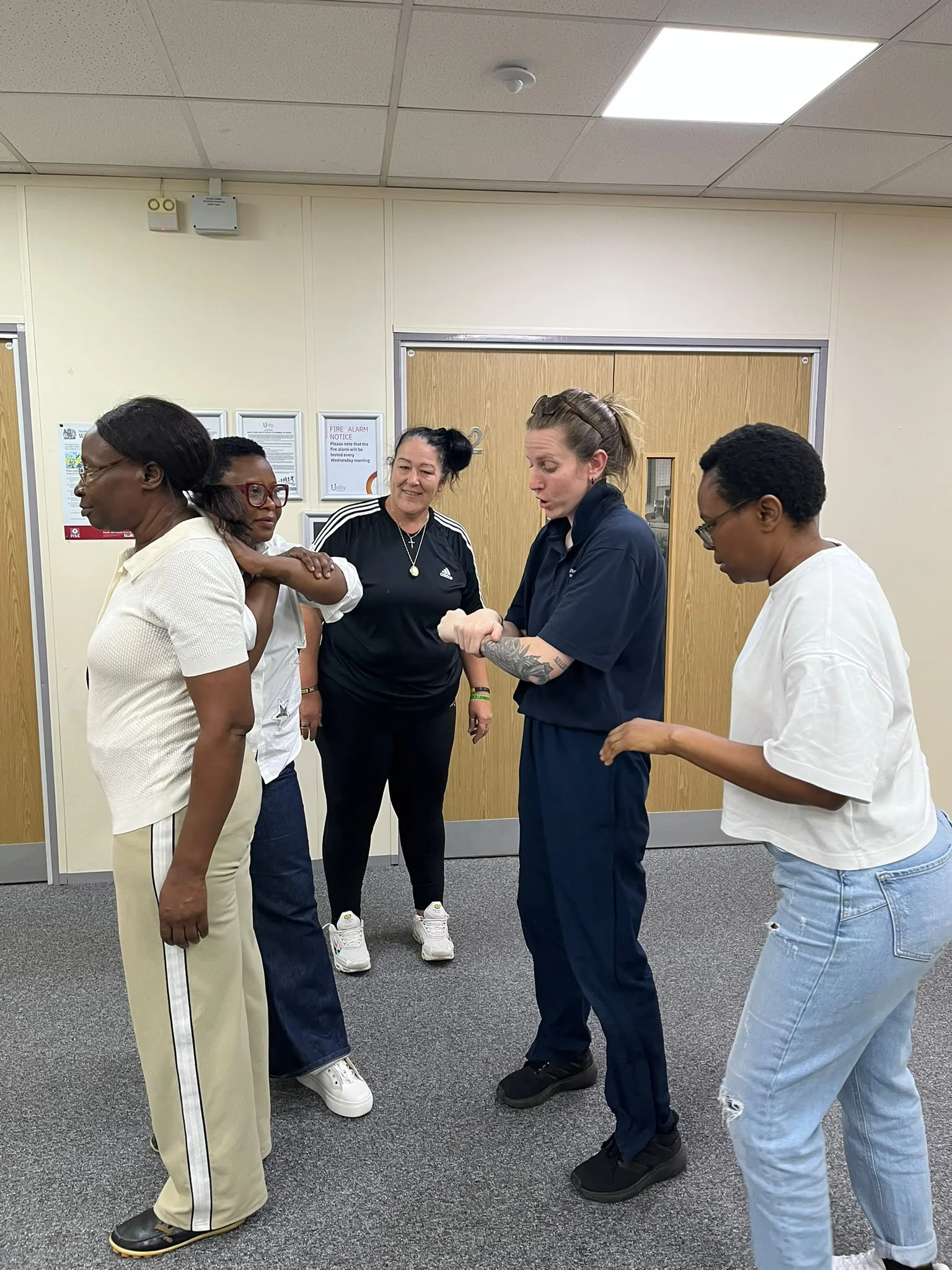 Mark Draper teaching assault cycle and de-escalation